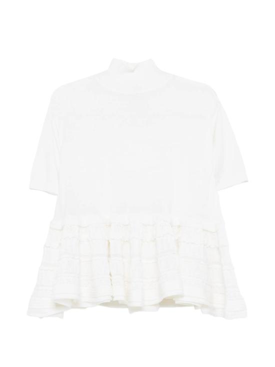 26SS 알라이아 반팔 티셔츠 9H1393K164C000 BLANC