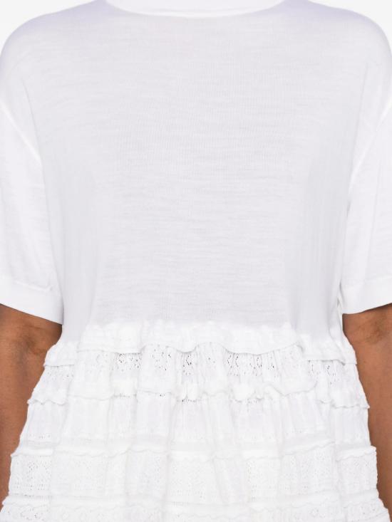 26SS 알라이아 반팔 티셔츠 9H1393K164C000 BLANC - ALAIA