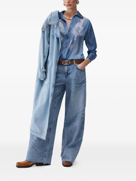 26SS 리우조 데님 셔츠 UA6343T595879044 DEBLULACDI - LIU JO