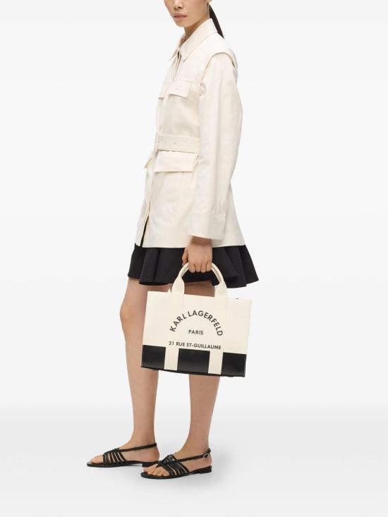 26SS 칼라거펠트 토트백 A3W50025101 WHITEBLACK - KARL LAGERFELD
