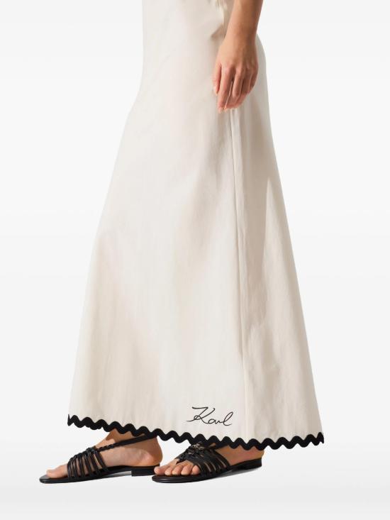 26SS 칼라거펠트 롱 스커트 B1W46023B09 CANNOCREAM - KARL LAGERFELD