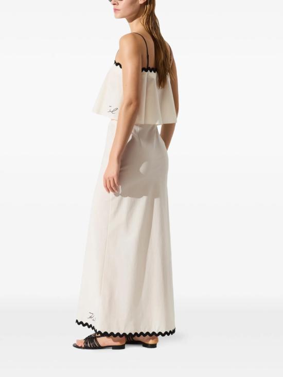 26SS 칼라거펠트 롱 스커트 B1W46023B09 CANNOCREAM - KARL LAGERFELD