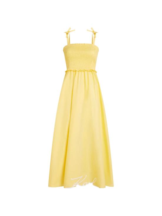 26SS 칼라거펠트 롱 원피스 A2W460092IG SUNSYELLOW