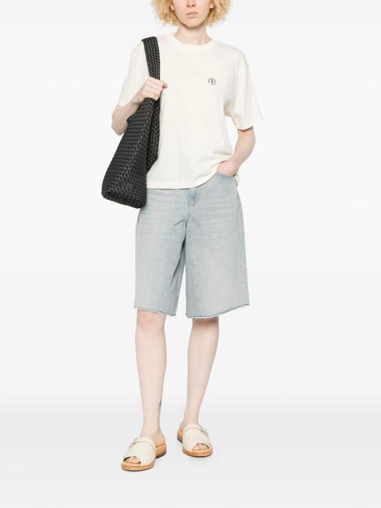 26SS 애니빙 반팔 티셔츠 A0812383WKHA2 CREAM - ANINE BING