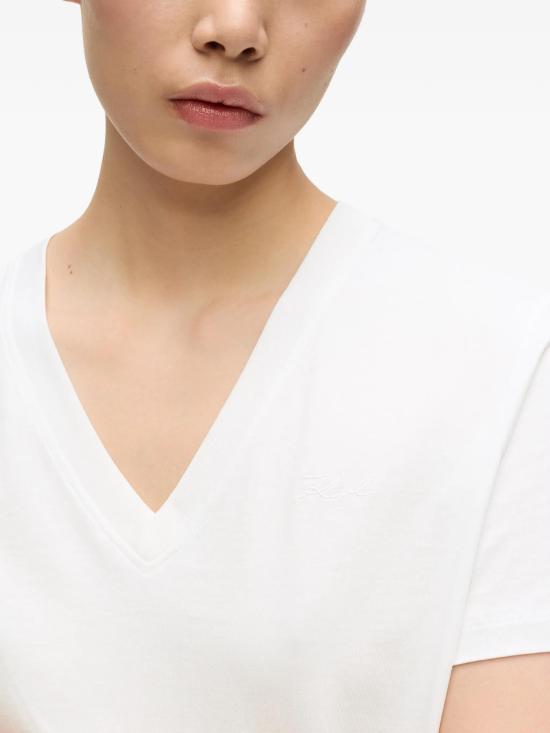 26SS 칼라거펠트 반팔 티셔츠 B2W17096100 WHITE - KARL LAGERFELD