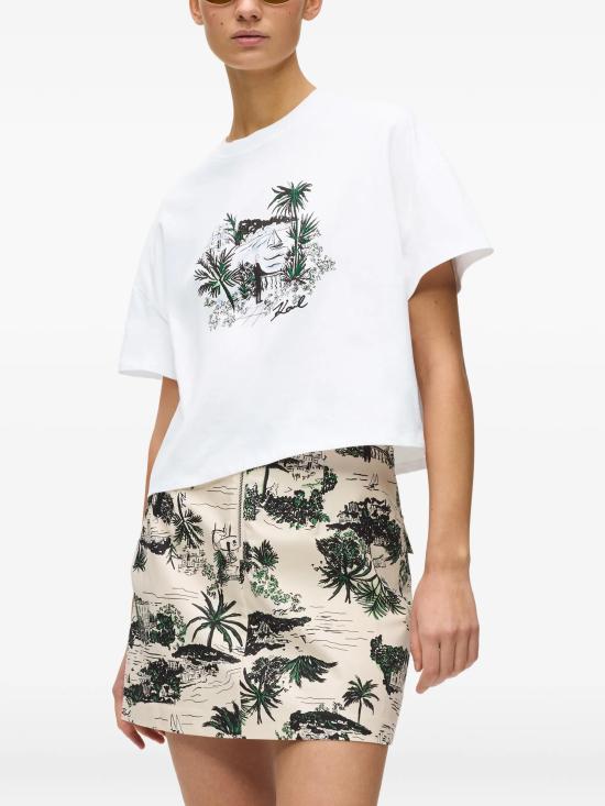 26SS 칼라거펠트 반팔 티셔츠 B2W17012100 WHITE - KARL LAGERFELD