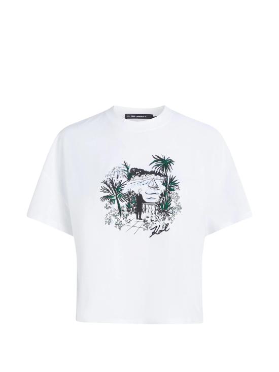 26SS 칼라거펠트 반팔 티셔츠 B2W17012100 WHITE