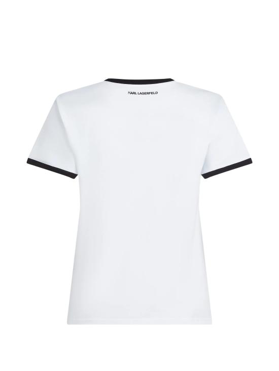 26SS 칼라거펠트 반팔 티셔츠 B2W17026101 WHITEBLACK - KARL LAGERFELD
