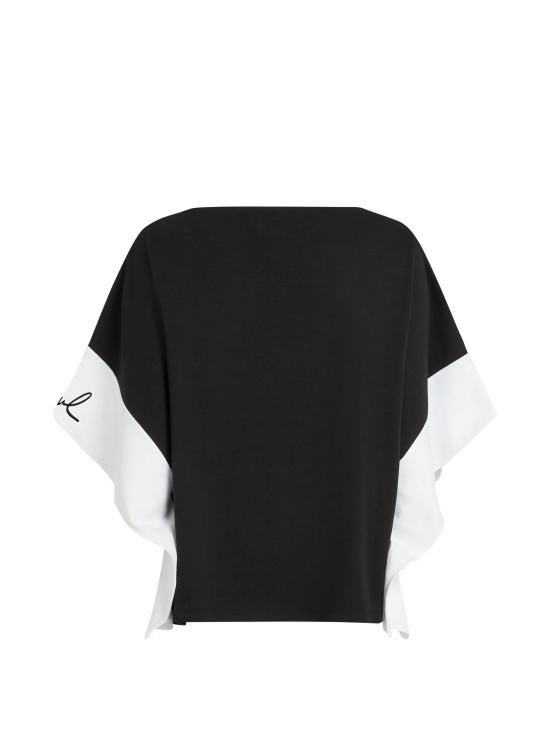 26SS 칼라거펠트 반팔 티셔츠 B2W17005101 WHITEBLACK - KARL LAGERFELD