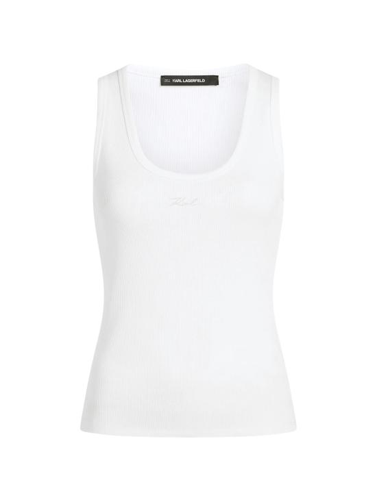 26SS 칼라거펠트 민소매 티셔츠 B2W17092100 WHITE