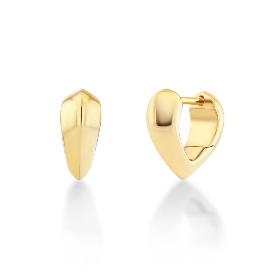  리지 맨들러 파인 주얼리 이어링 미니 하트 모양 크레센트 허기