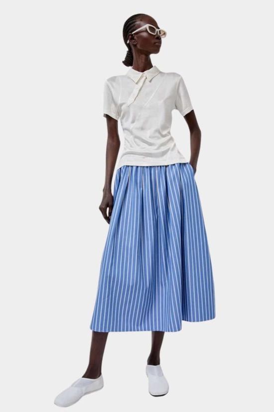  넘버 식스 롱 스커트 6번 멜 스커트 이튼 스트라이프 - NO.6