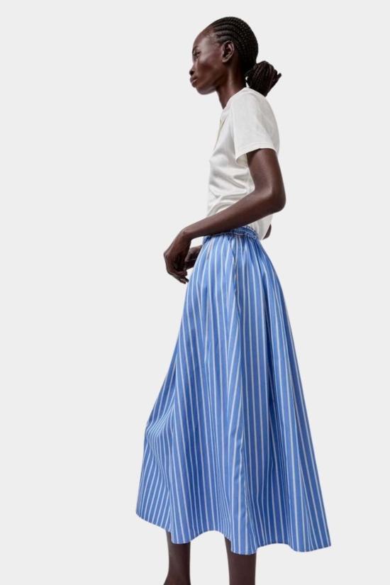  넘버 식스 롱 스커트 6번 멜 스커트 이튼 스트라이프 - NO.6