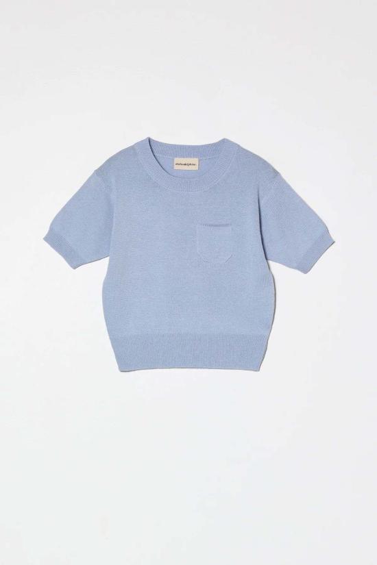  아뜰리에 델핀 블라우스 아틀리에 델핀 마리 탑 파스텔 블루