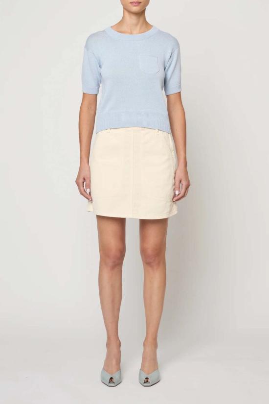  아뜰리에 델핀 블라우스 아틀리에 델핀 마리 탑 파스텔 블루 - ATELIER DELPHINE