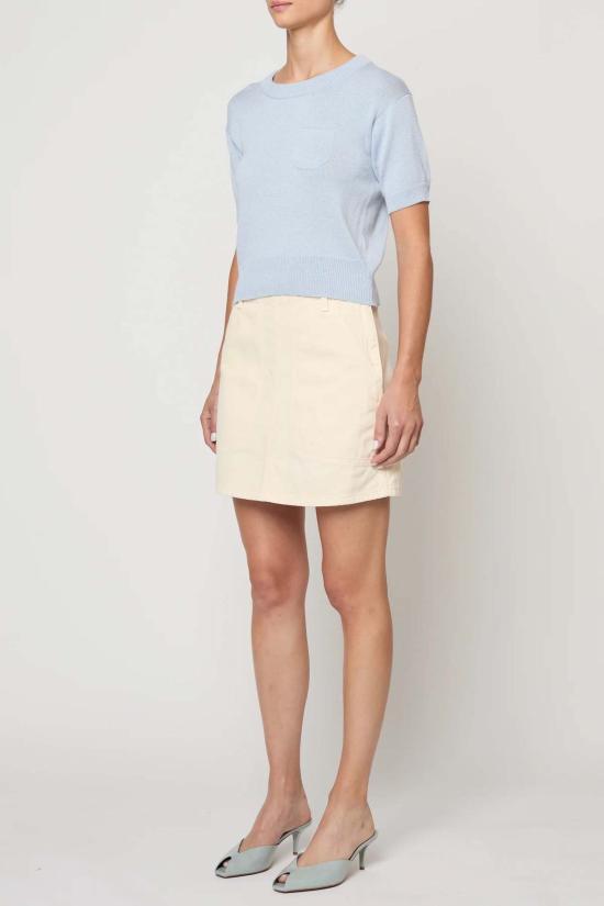  아뜰리에 델핀 블라우스 아틀리에 델핀 마리 탑 파스텔 블루 - ATELIER DELPHINE