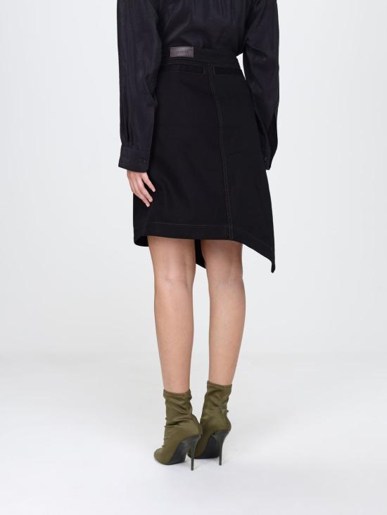 26SS 르메르 애시메트릭 데님 스커트 SK1072 LD1071 999 BLACK DOM - LEMAIRE