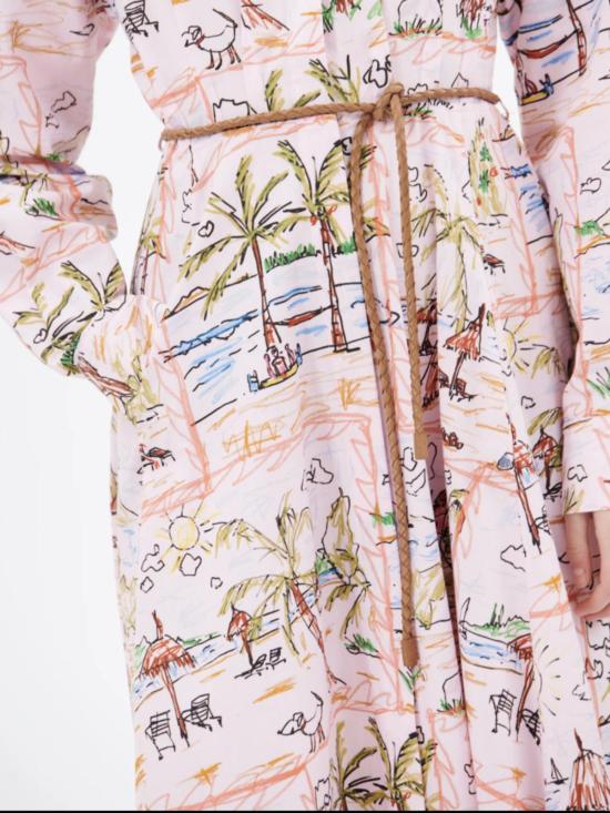  오디 롱 원피스 홀리데이 스케치북 프린트 드레스 - ODEEH