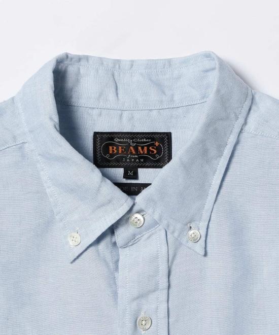  빔스 셔츠 플러스 B.D. 쿨맥스 린넨 셔츠 - BEAMS