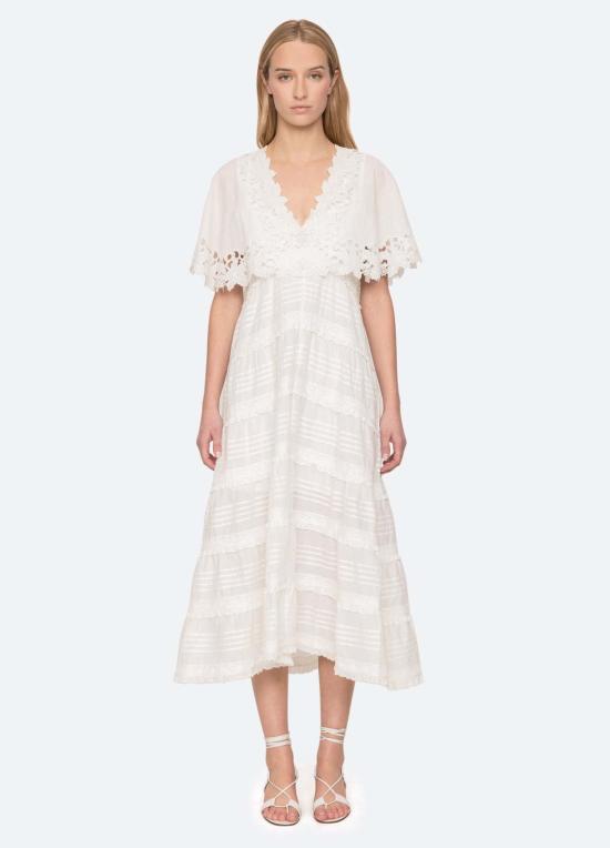  씨뉴욕 롱 원피스 씨 니 엘레아노라 드레스 화이트 - SEA NY