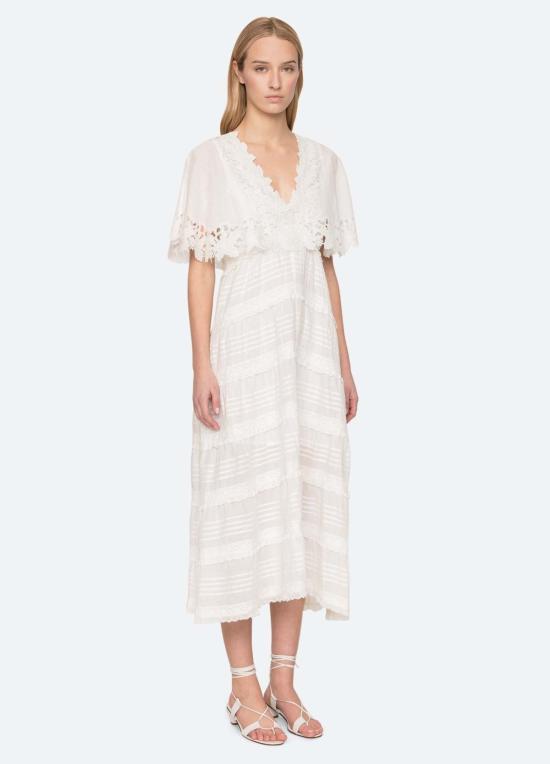  씨뉴욕 롱 원피스 씨 니 엘레아노라 드레스 화이트 - SEA NY