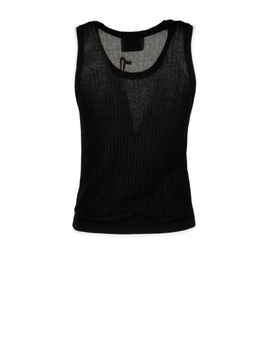 26SS 비카리오 친퀘 민소매 티셔츠 MILU 482BK NERO BIANCO - VICARIO CINQUE