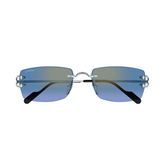 26SS 까르띠에 선글라스 CT0550S 007 SILVER SILVER BLUE - CARTIER