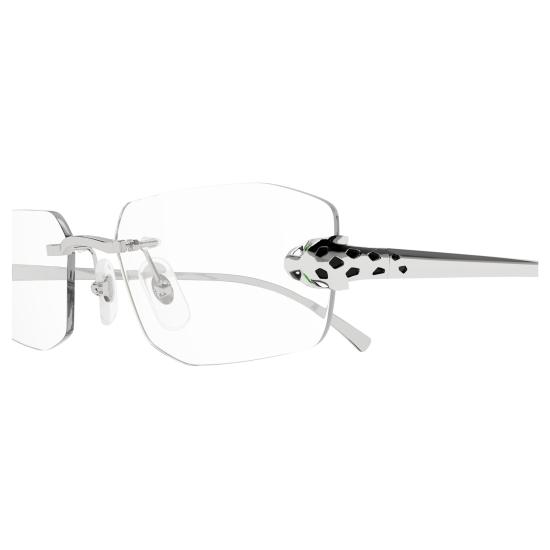 26SS 까르띠에 림리스 무테 안경 CT0494O 002 SILVER SILVER TRANSPARENT