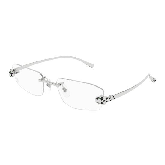 26SS 까르띠에 림리스 무테 안경 CT0494O 002 SILVER SILVER TRANSPARENT - CARTIER