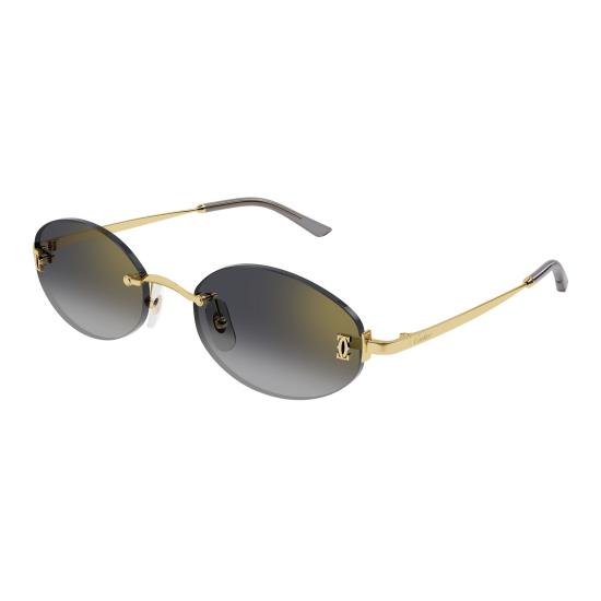 26SS 까르띠에 선글라스 CT0592S 001 GOLD GOLD GREY - CARTIER