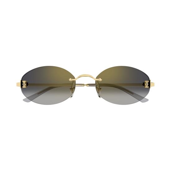 26SS 까르띠에 선글라스 CT0592S 001 GOLD GOLD GREY - CARTIER