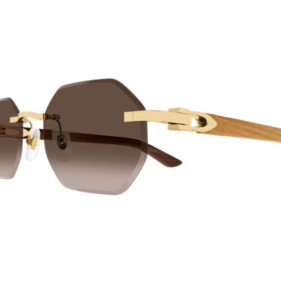 26SS 까르띠에 선글라스 CT0439S 006 GOLD YELLOW BROWN - CARTIER