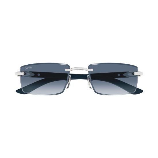 26SS 까르띠에 선글라스 CT0582S 004 SILVER GREY BLUE - CARTIER