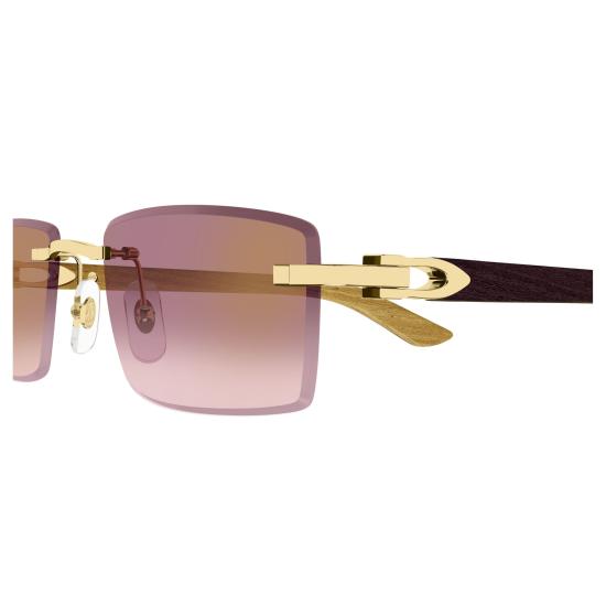 26SS 까르띠에 선글라스 CT0582S 002 GOLD BURGUNDY RED - CARTIER