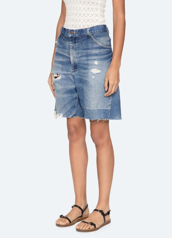  씨뉴욕 데님 숏팬츠 씨 니 밀레네 반바지 블루 - SEA NY