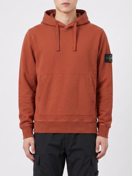 26SS 스톤 아일랜드 후드 티셔츠 6100062S0051 V0015 Red
