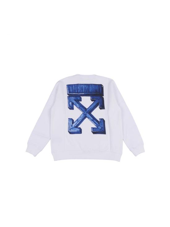 26SS [키즈] 오프화이트 풀오버 OBBA001S26FLE004 100 White - OFF WHITE