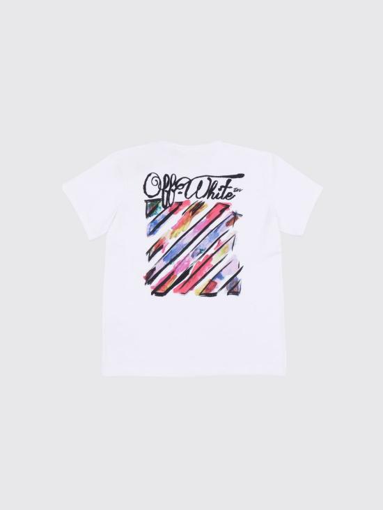 26SS [키즈] 오프화이트 티셔츠 OGAA001S26JER003 100 White - OFF WHITE