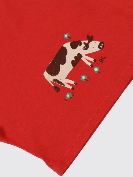 26SS [키즈] 보보쇼즈 티셔츠 B126AC024 611 Red - BOBO CHOSES