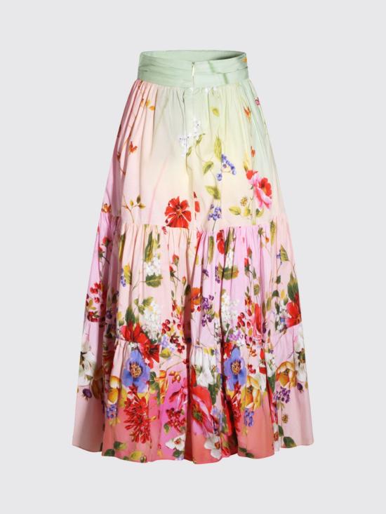 26SS 로베르토 카발리 미디 스커트 WQT3033AR32D 0509 Green - ROBERTO CAVALLI