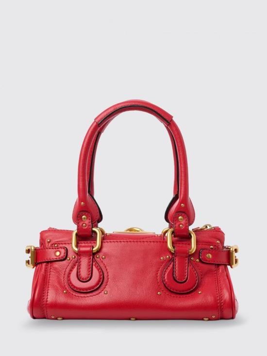 26SS 끌로에 스몰 그레인드 레더 패딩턴 백 CH26SS805P75 632 Red - CHLOE