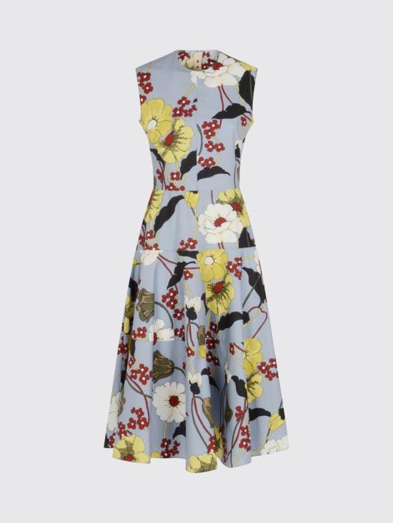 26SS 마르니 롱 원피스 ABMA1551A1UTC581 MFB31 Blue - MARNI