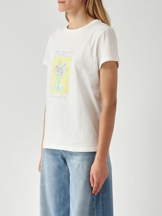 26SS 트윈셋 반팔 티셔츠 261TP2341 00001 White - TWINSET