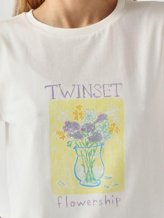 26SS 트윈셋 반팔 티셔츠 261TP2341 00001 White - TWINSET