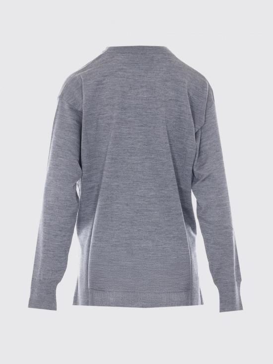 26SS 아미 씬 울 크루넥 아미 드 하트 스웨터 UKS856KN0066 0516 Grey - AMI