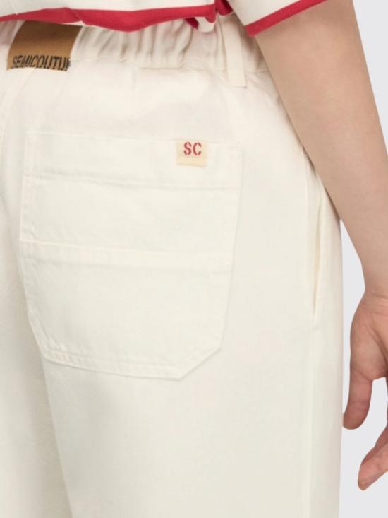 26SS 세미쿠튀르 스트레이트 팬츠 Y6SY25 A010 White - SEMI-COUTURE