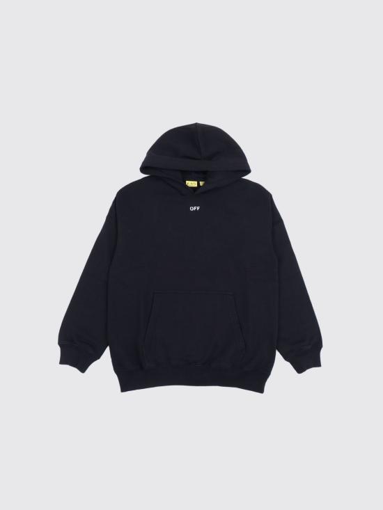 26SS [키즈] 오프화이트 풀오버 OGBB002S26FLE001 001 Black