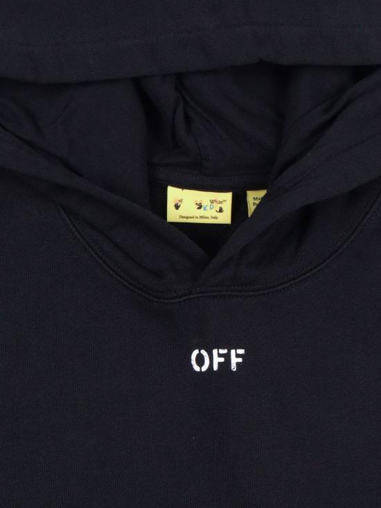 26SS [키즈] 오프화이트 풀오버 OGBB002S26FLE001 001 Black - OFF WHITE