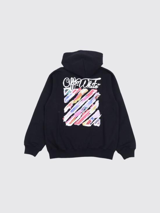 26SS [키즈] 오프화이트 풀오버 OGBB002S26FLE001 001 Black - OFF WHITE