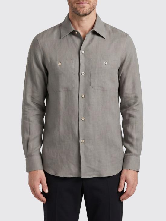 26SS 브루넬로 쿠치넬리 긴팔 셔츠 MA6980658 C1063 Kaki